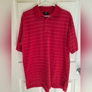 BMW Red Striped Men's Polo Shirt